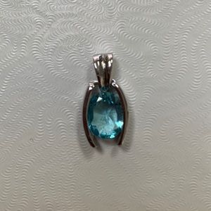 Pendant with Light Blue Stone NWOT